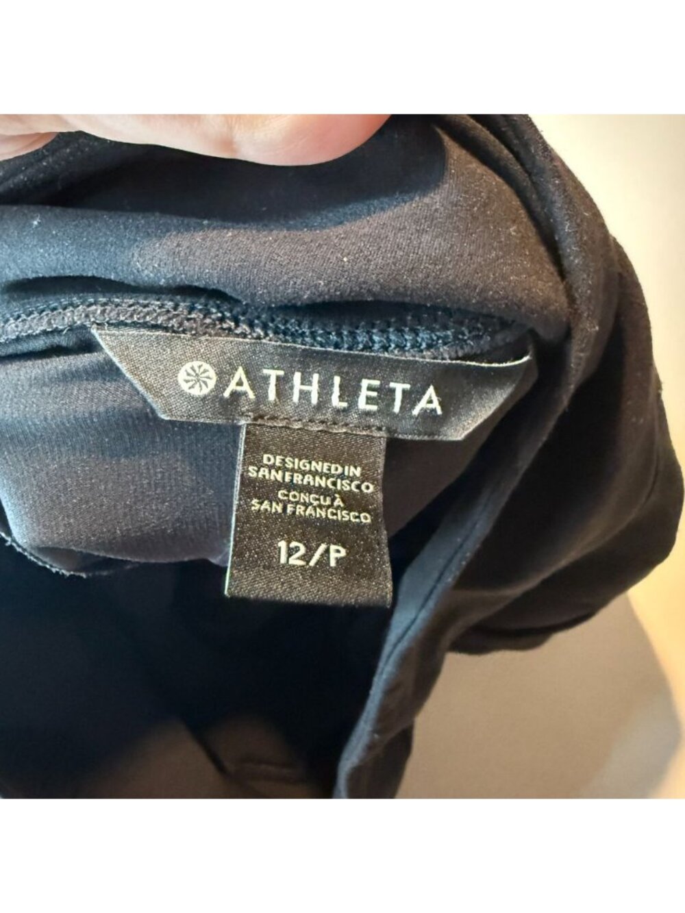 Athleta Women 12P Endless High Rise Pant Black Stretch Active Travel Commute - Picture 4 of 11